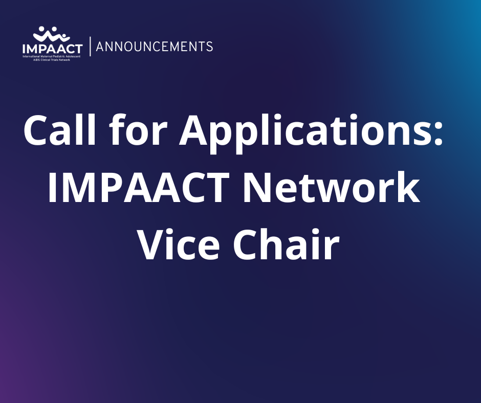Call for Applications: IMPAACT Network Vice Chair